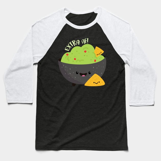 Extra AF Guac Baseball T-Shirt by FunUsualSuspects